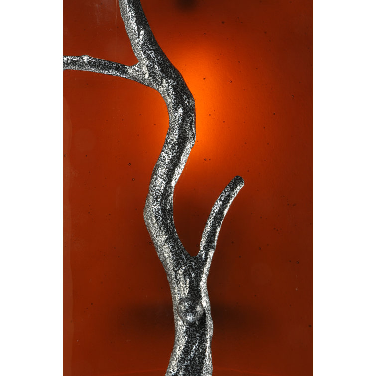 Handcrafted Deco Art Glass Wall Sconce with Branch Design