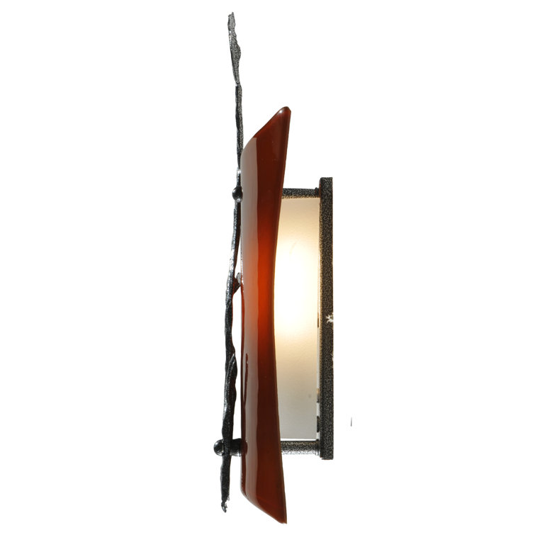 Handcrafted Deco Art Glass Wall Sconce with Branch Design