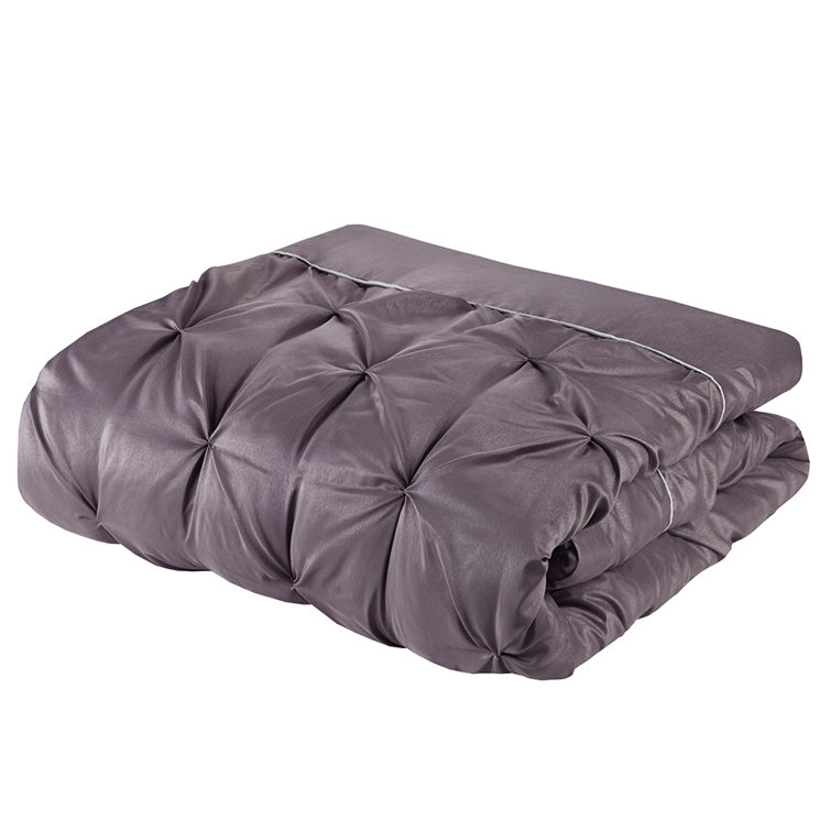 Joella 24-Piece Plum Microfiber Queen Bedding Set