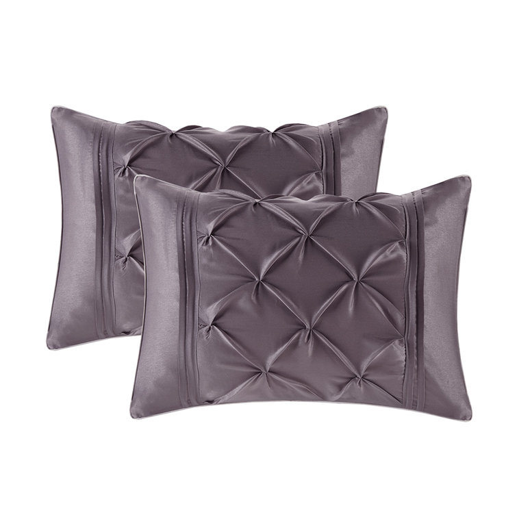 Joella 24-Piece Plum Microfiber Queen Bedding Set