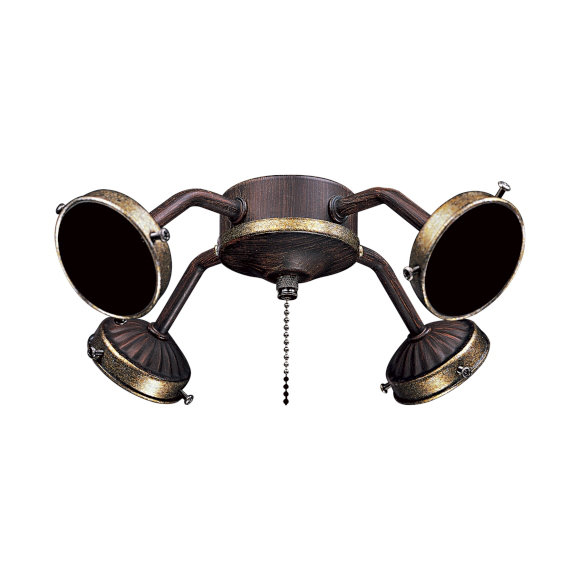 Golden Walnut 4-Light Traditional Ceiling Fan Light Kit