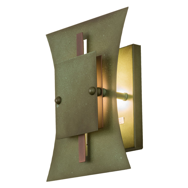 Mission Tye 4.5" Tarnished Copper and Mahogany Bronze Art Deco Sconce