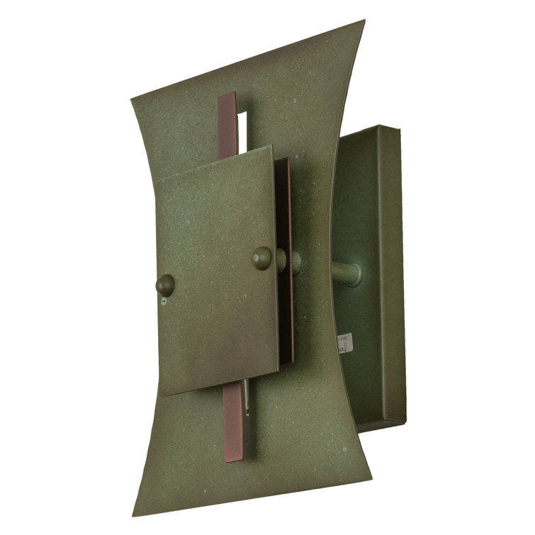 Mission Tye 4.5" Tarnished Copper and Mahogany Bronze Art Deco Sconce