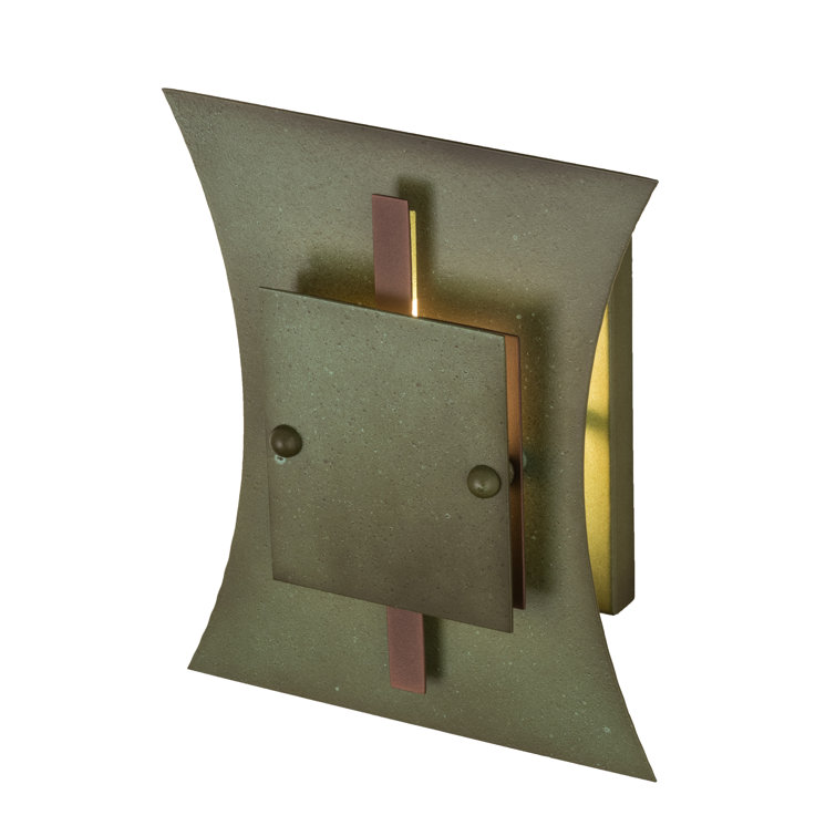 Mission Tye 4.5" Tarnished Copper and Mahogany Bronze Art Deco Sconce