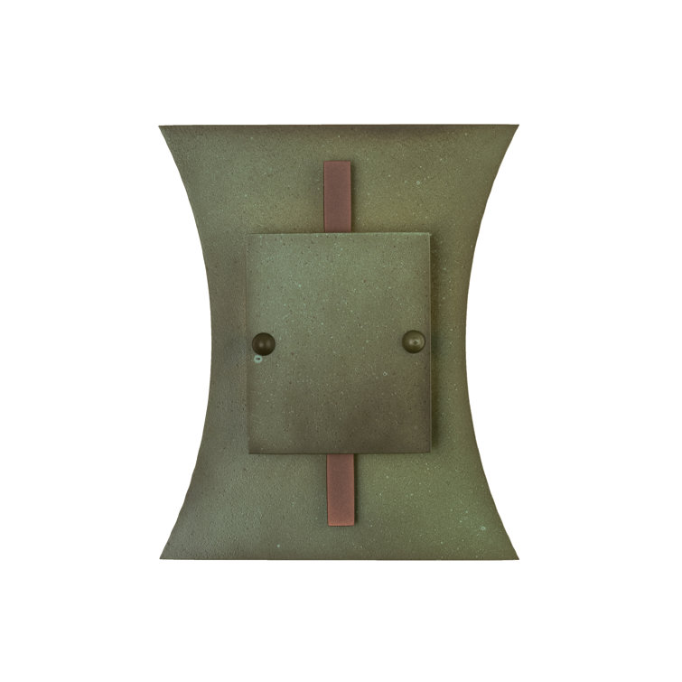 Mission Tye 4.5" Tarnished Copper and Mahogany Bronze Art Deco Sconce