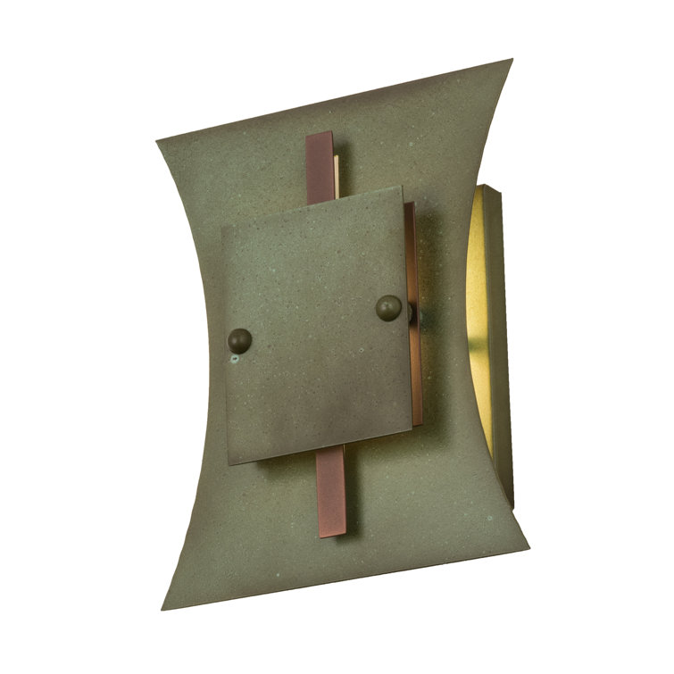 Mission Tye 4.5" Tarnished Copper and Mahogany Bronze Art Deco Sconce
