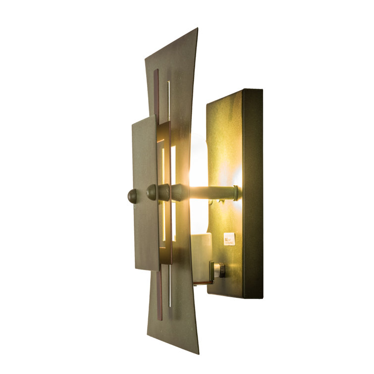 Mission Tye 4.5" Tarnished Copper and Mahogany Bronze Art Deco Sconce