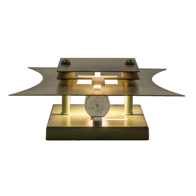 Mission Tye 4.5" Tarnished Copper and Mahogany Bronze Art Deco Sconce