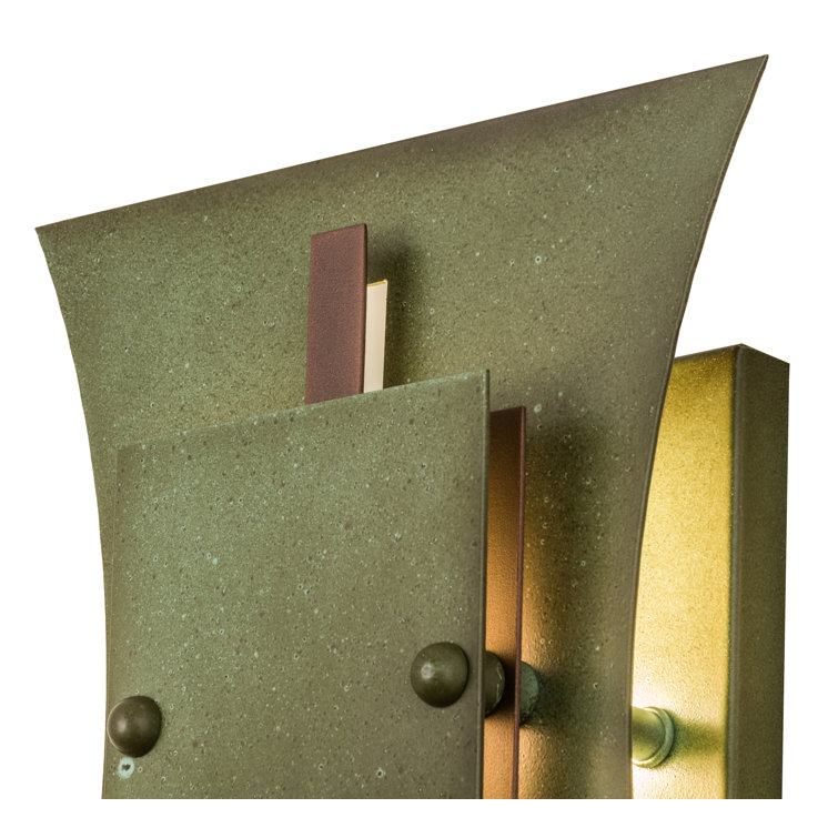 Mission Tye 4.5" Tarnished Copper and Mahogany Bronze Art Deco Sconce