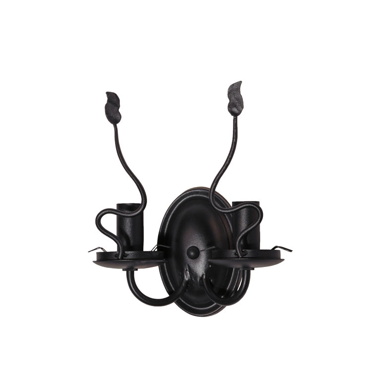 Black Direct Wired Electric 1-Light Sconce