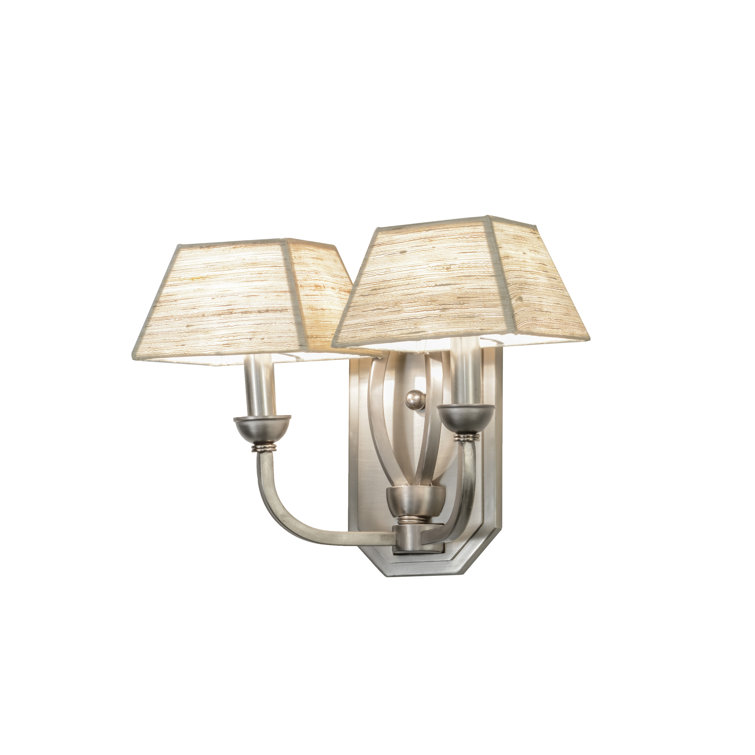 Cesta Chic 2-Light Brushed Nickel Wall Sconce