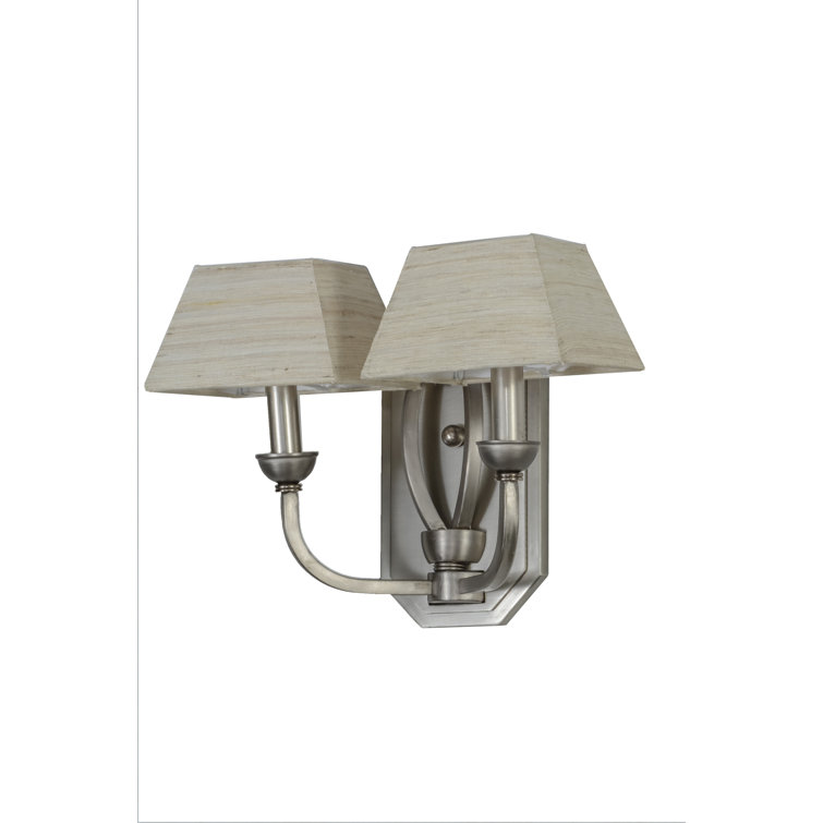 Cesta Chic 2-Light Brushed Nickel Wall Sconce
