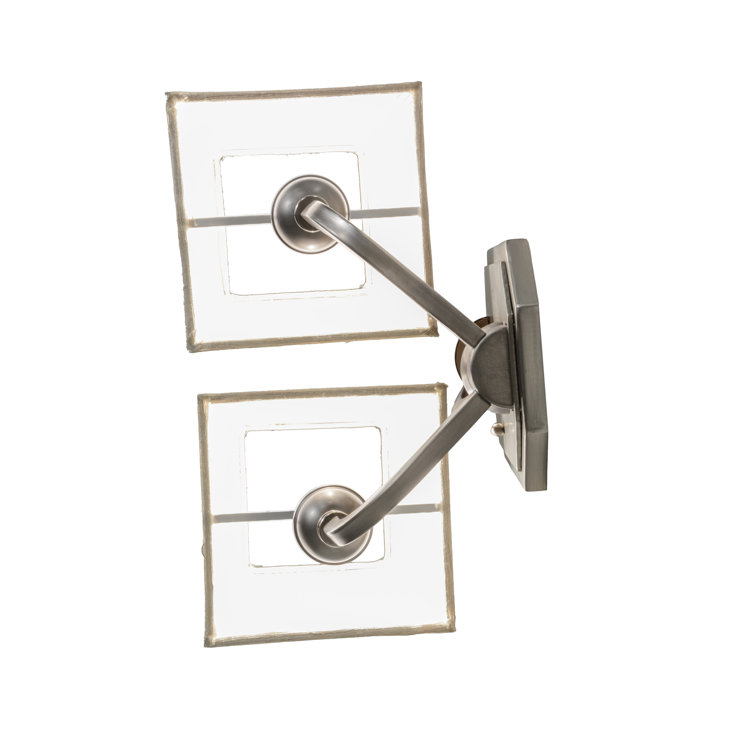 Cesta Chic 2-Light Brushed Nickel Wall Sconce