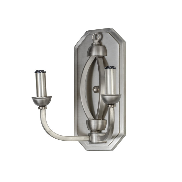 Cesta Chic 2-Light Brushed Nickel Wall Sconce