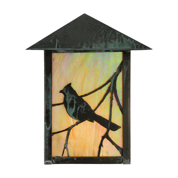 Rustic Brass 1-Light Direct Wired Electric Sconce