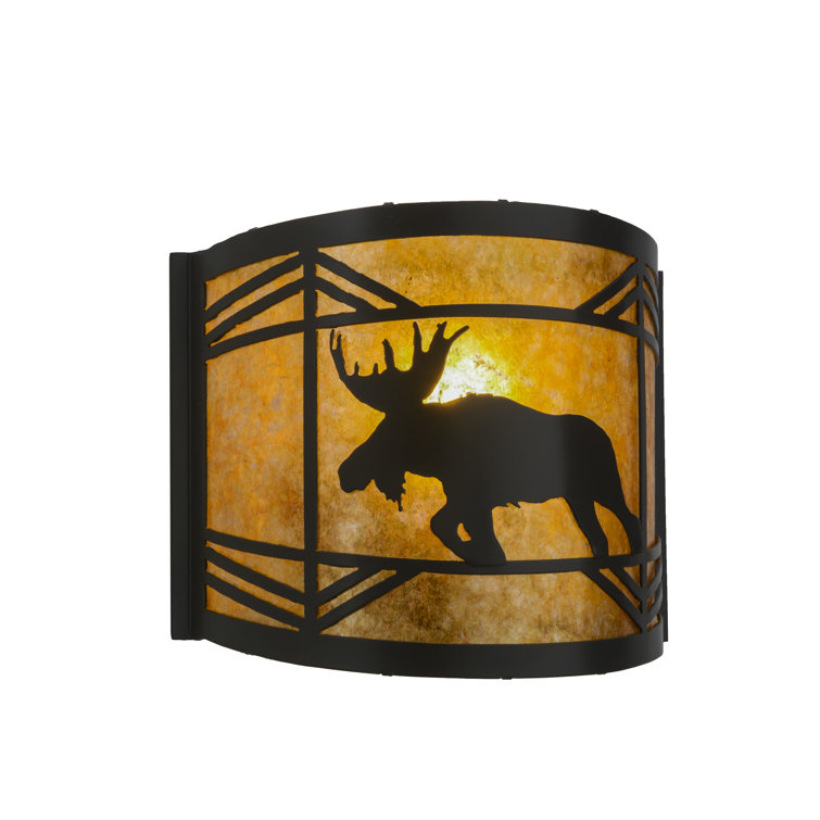 North Woods Moose 9.5" Bronze Wildlife-Inspired Wall Sconce