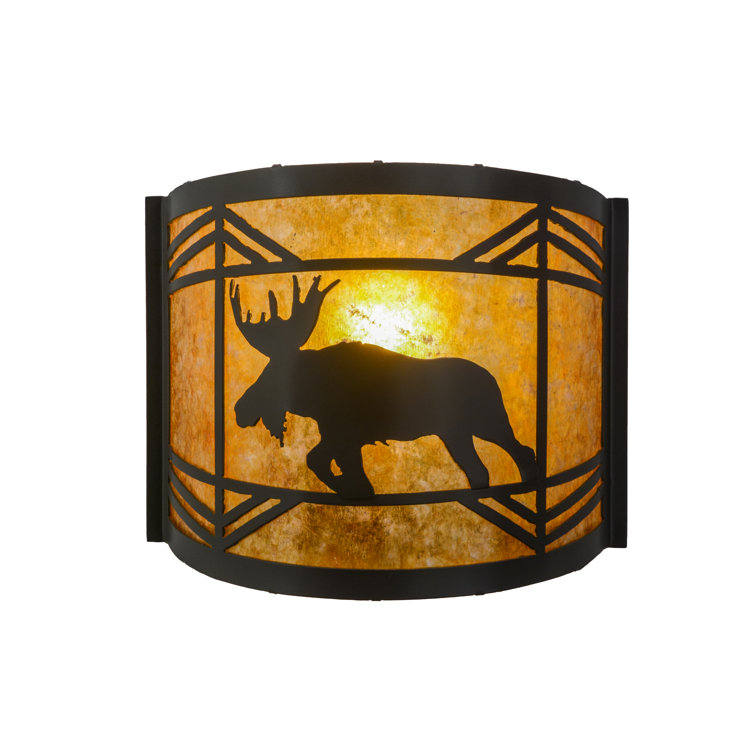 North Woods Moose 9.5" Bronze Wildlife-Inspired Wall Sconce