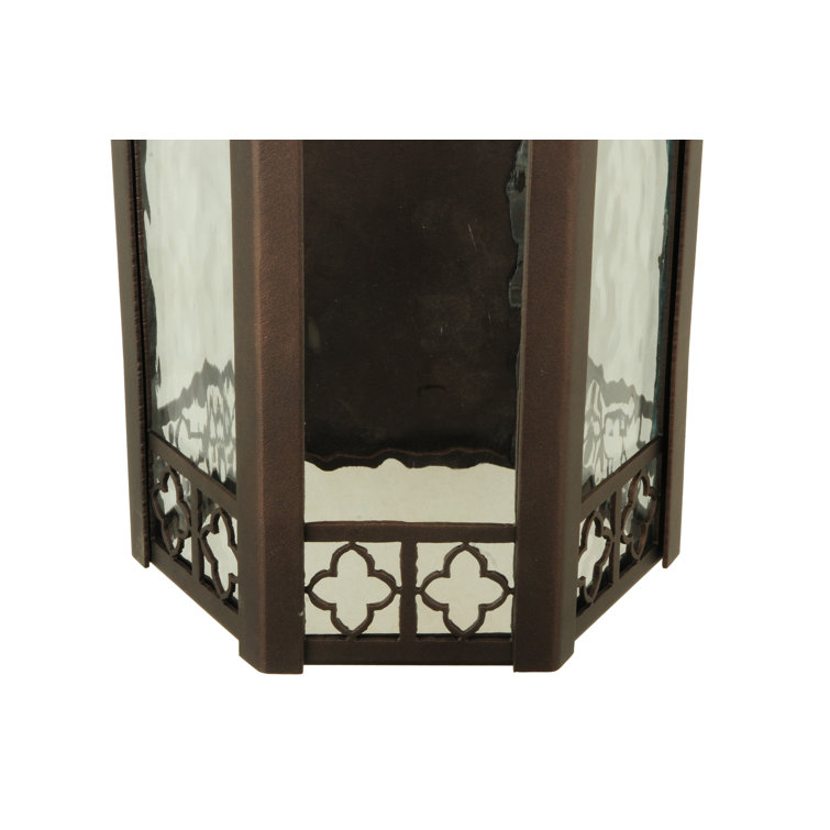 Heavenly Glow Mahogany Bronze 1-Light Sconce with Clear Water Glass