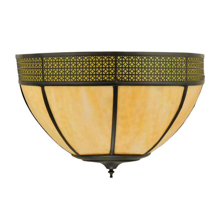 Coronation 24"W Brown Stained Glass 4-Light Energy Star Wall Sconce