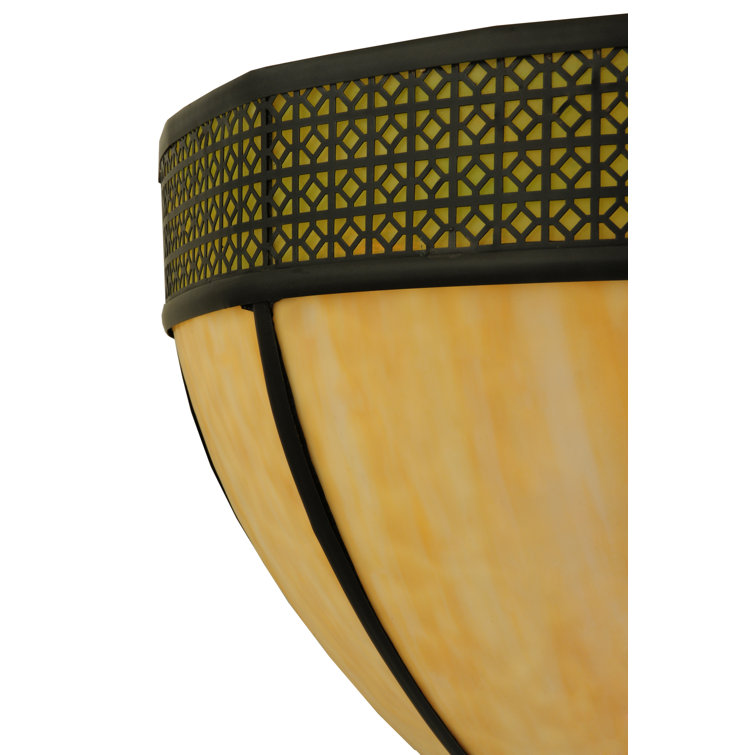 Coronation 24"W Brown Stained Glass 4-Light Energy Star Wall Sconce