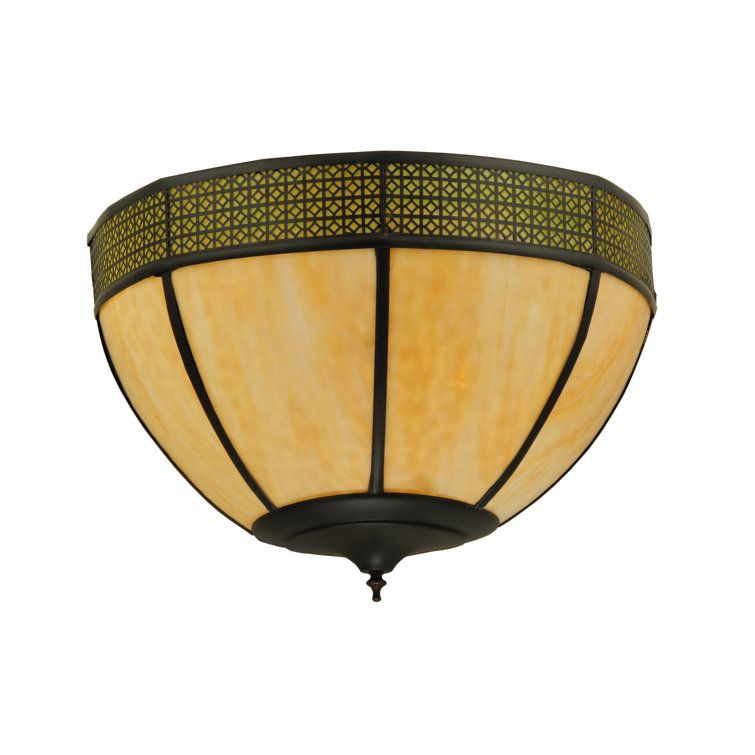 Coronation 24"W Brown Stained Glass 4-Light Energy Star Wall Sconce