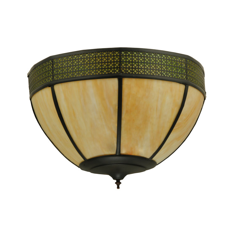 Coronation 24"W Brown Stained Glass 4-Light Energy Star Wall Sconce