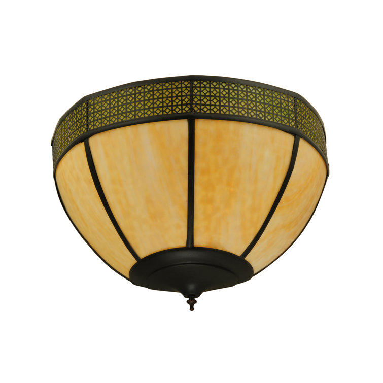 Coronation 24"W Brown Stained Glass 4-Light Energy Star Wall Sconce