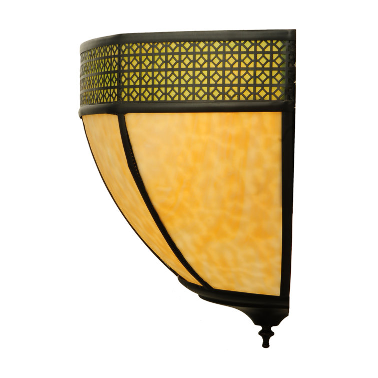 Coronation 24"W Brown Stained Glass 4-Light Energy Star Wall Sconce