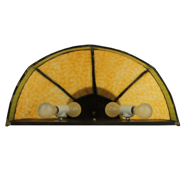 Coronation 24"W Brown Stained Glass 4-Light Energy Star Wall Sconce