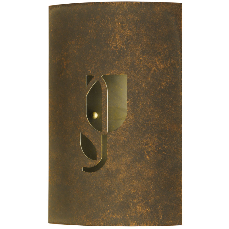 Country Inn Gold Metal LED Wall Sconce with Black Shade