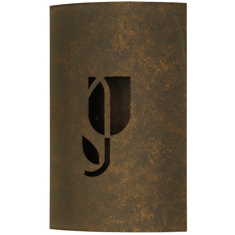 Country Inn Gold Metal LED Wall Sconce with Black Shade