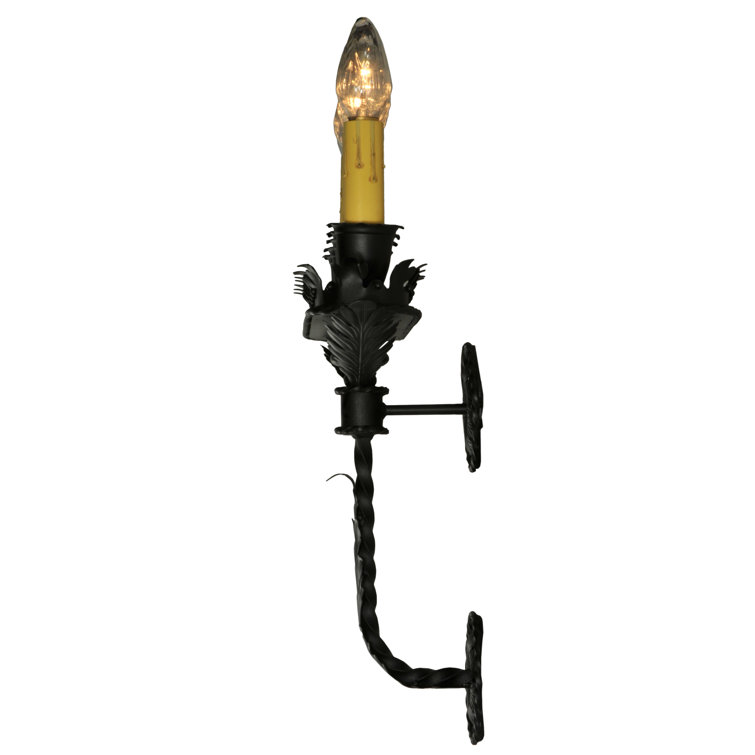 Victorian Black Steel 5-Light Wall Sconce