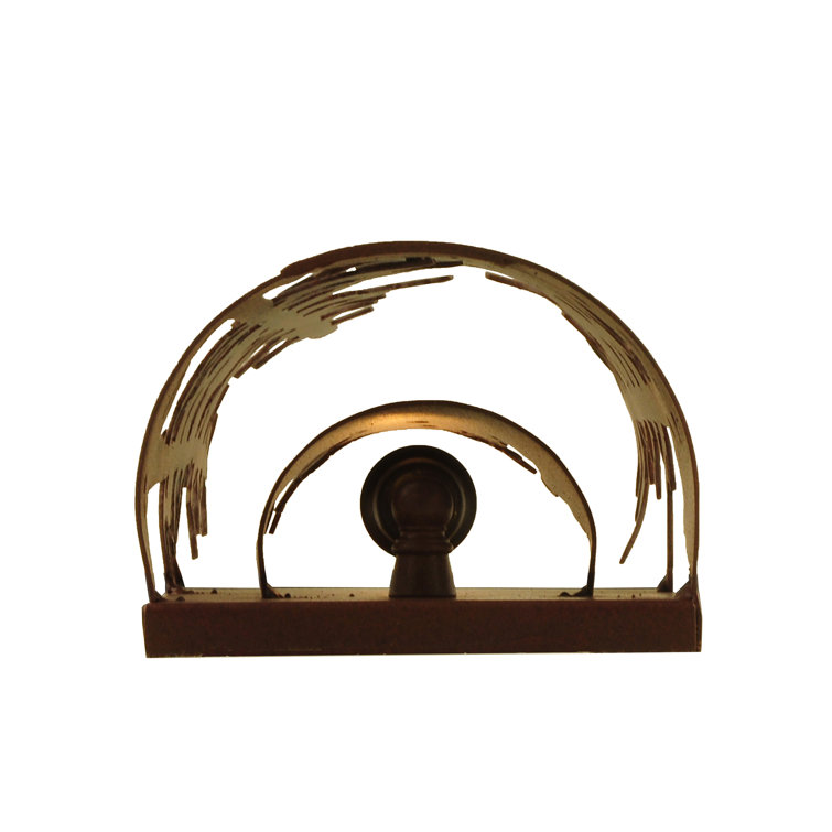 Rustic Brown Iron Tall Pines 1-Light Dimmable Wall Sconce