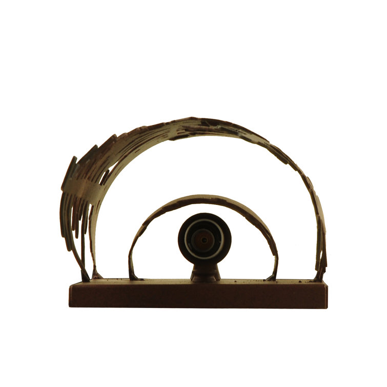 Rustic Brown Iron Tall Pines 1-Light Dimmable Wall Sconce