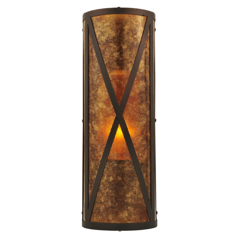 Saltire Mission 1-Light Mahogany Bronze Wall Sconce