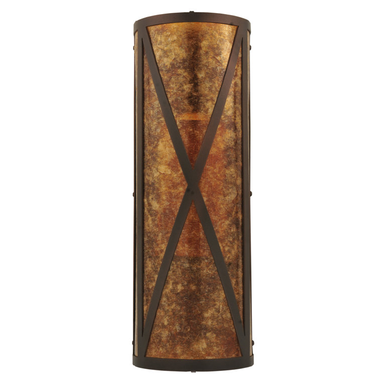 Saltire Mission 1-Light Mahogany Bronze Wall Sconce