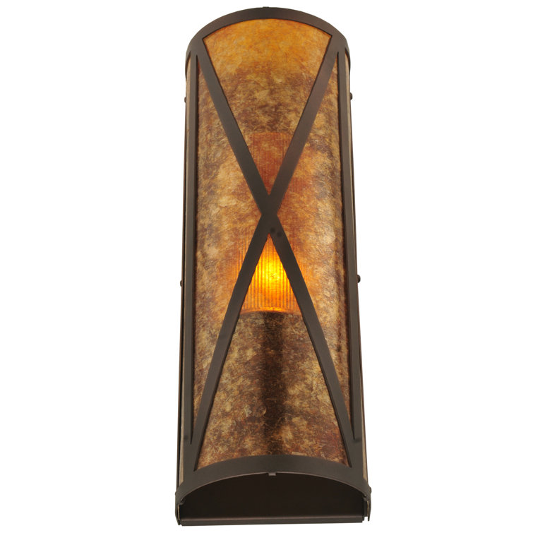 Saltire Mission 1-Light Mahogany Bronze Wall Sconce