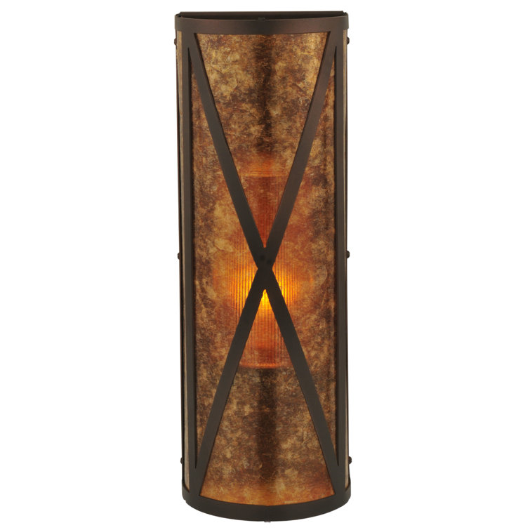 Saltire Mission 1-Light Mahogany Bronze Wall Sconce