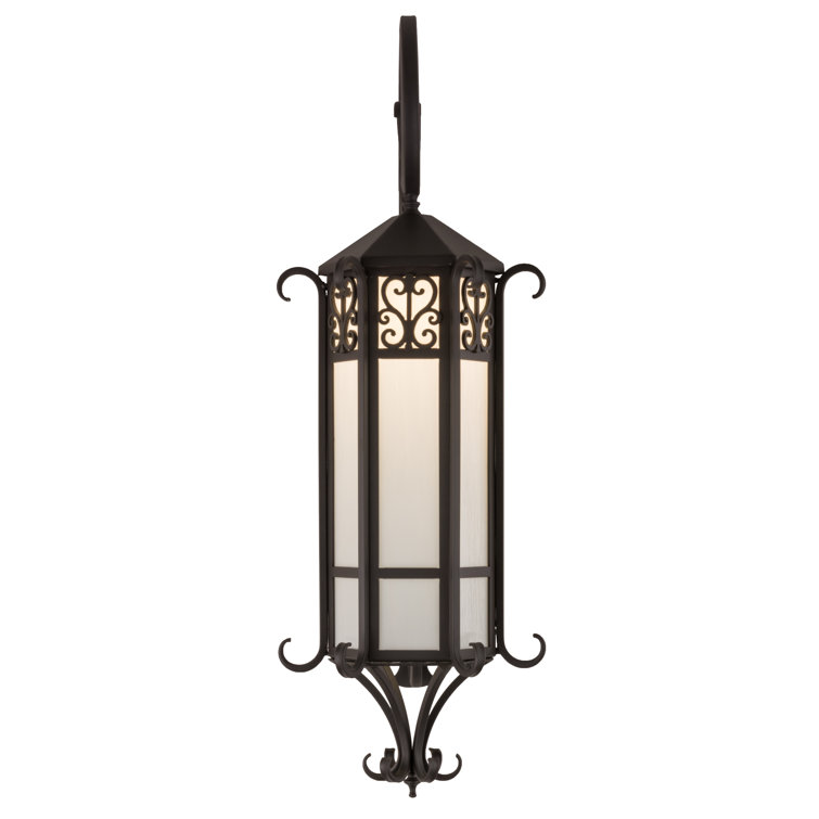 Caprice 37" White Iron Lantern Wall Sconce