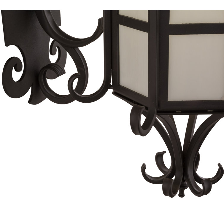 Caprice 37" White Iron Lantern Wall Sconce
