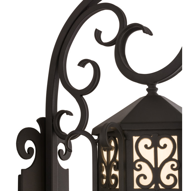 Caprice 37" White Iron Lantern Wall Sconce