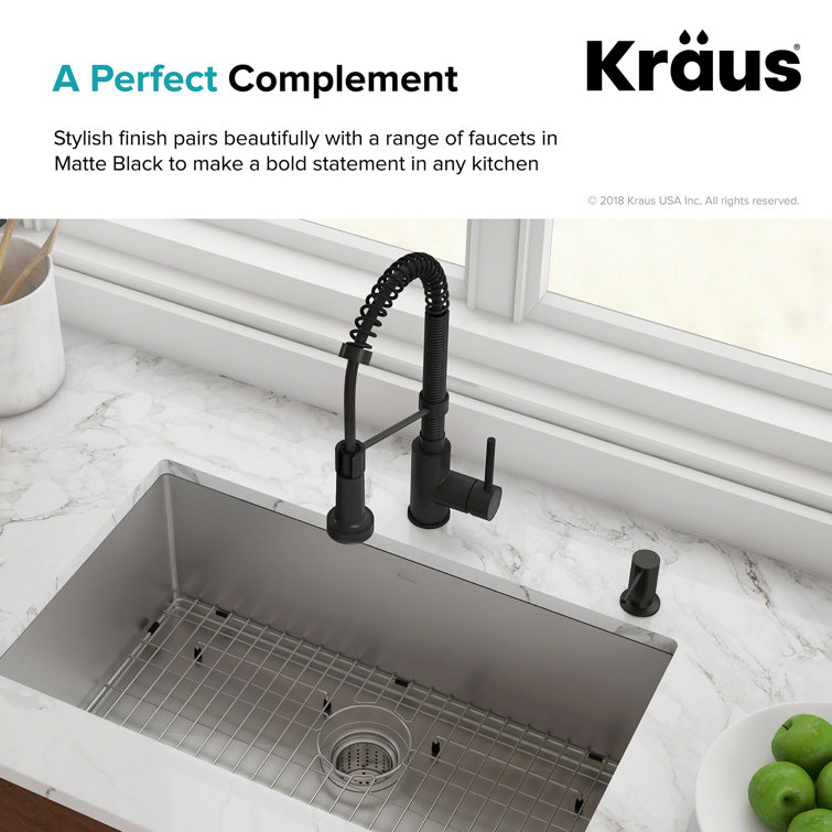 Matte Black Stainless Steel Kitchen Soap and Lotion Dispenser