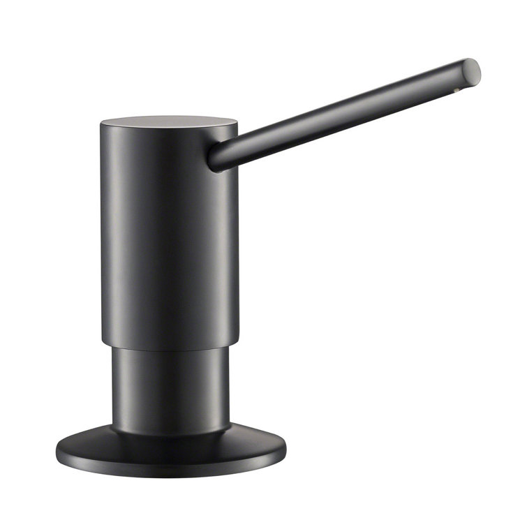 Matte Black Stainless Steel Kitchen Soap and Lotion Dispenser