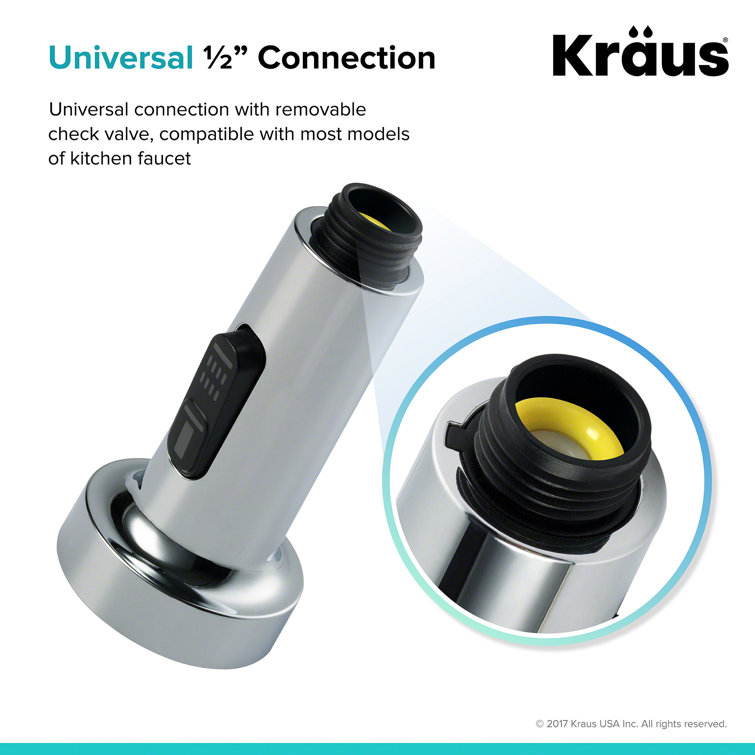 Chrome Dual Function Stainless Steel Kitchen Faucet Sprayer
