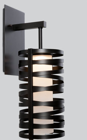 Tempest Matte Black Cylinder Sconce with Dimmable Feature