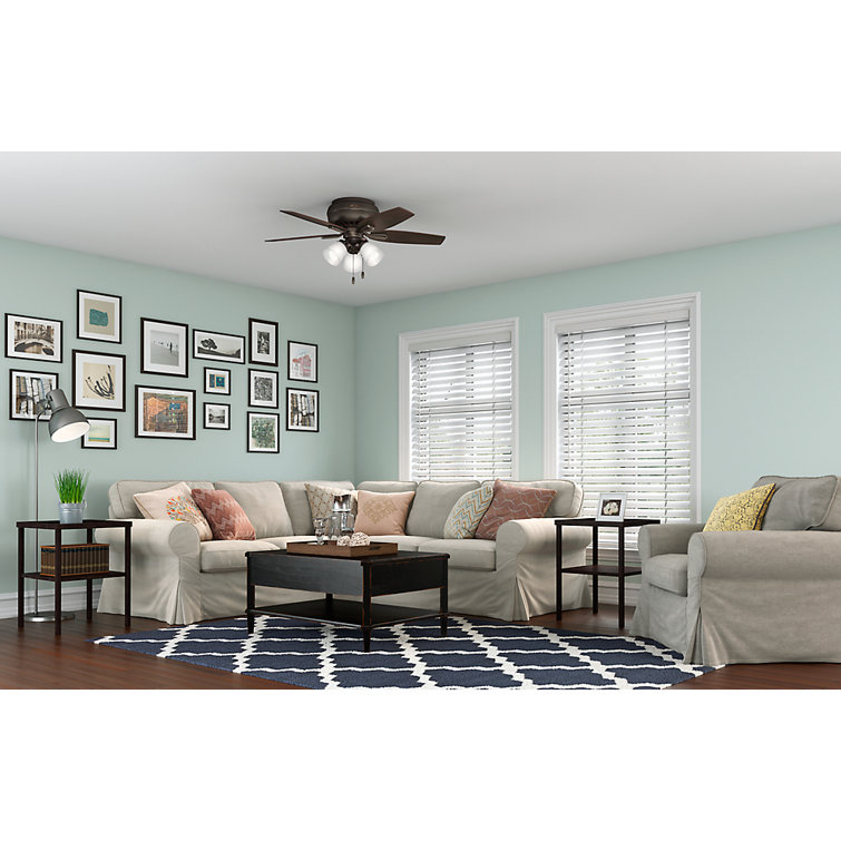 42" Premier Bronze Low Profile Ceiling Fan with LED Light Kit