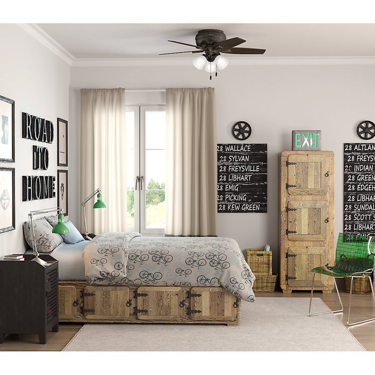 42" Premier Bronze Low Profile Ceiling Fan with LED Light Kit