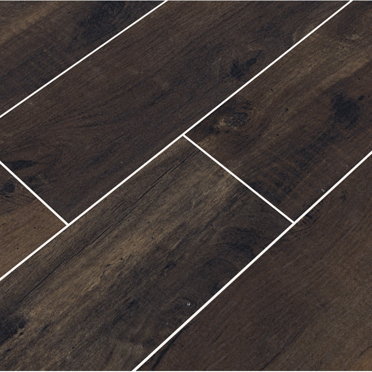 Bark Matte Porcelain Wood Look Floor and Wall Tile 8" x 48"