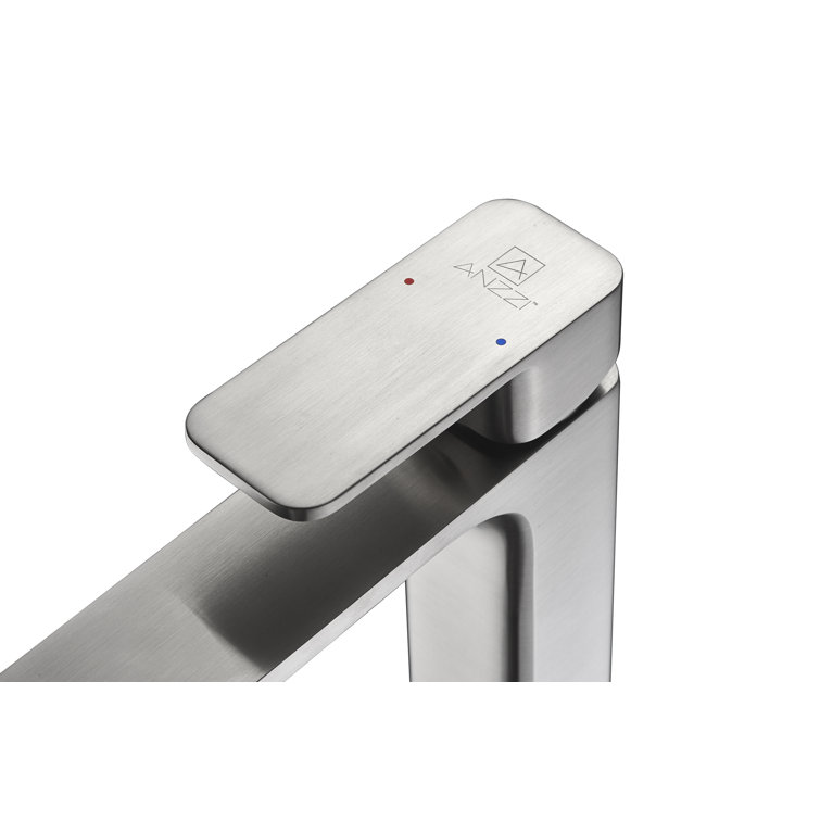 Vibra Minimalist Single-Handle Bathroom Sink Faucet in Brushed Nickel