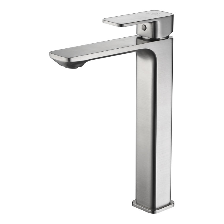 Vibra Minimalist Single-Handle Bathroom Sink Faucet in Brushed Nickel